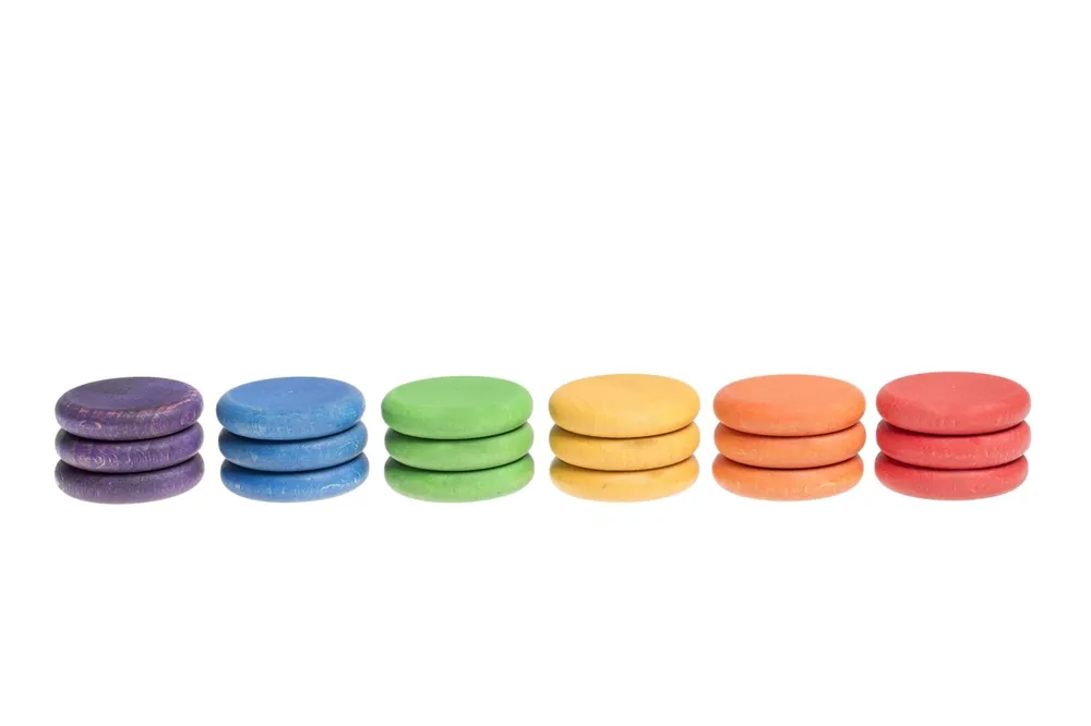 Grapat -18 houten munten regenboog Laatste Kans