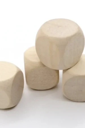 Ecobos blanco houten Dobbelstenen Gratis Retour