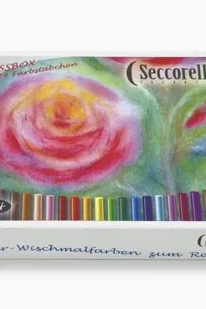Hete Deal Seccorell Studio complete set met 24 pigmentstiften in metalen doos