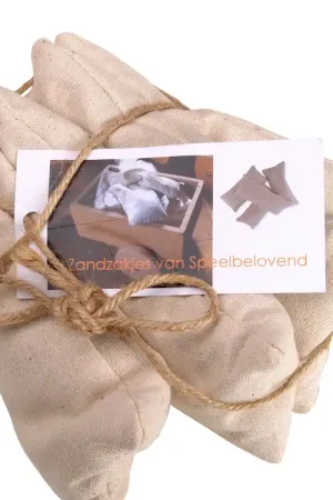 Direct Beschikbaar Speelbelovend Zandzakjes - set van 4 wit - 250 g