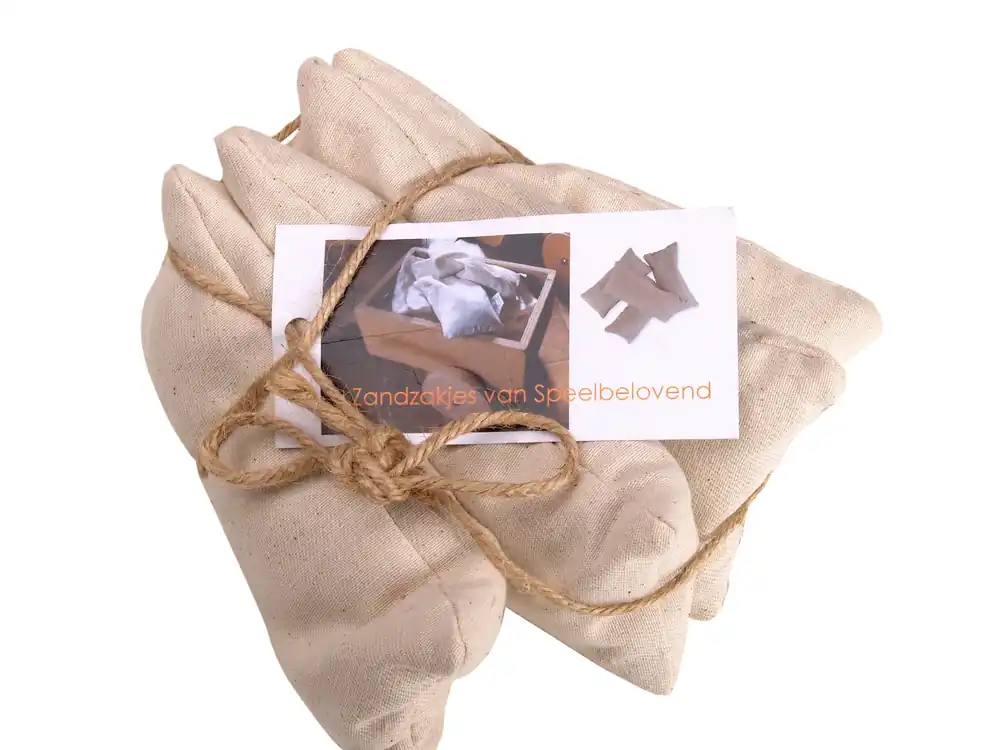 Direct Beschikbaar Speelbelovend Zandzakjes - set van 4 wit - 250 g