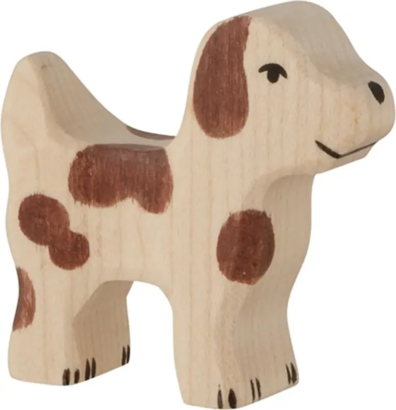 Holztiger houten boerderijhond klein 6 cm Favoriet