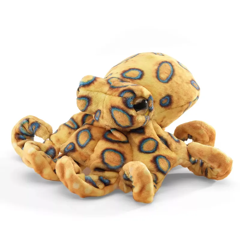 Folkmanis vingerpopje blauw geringde octopus Dagaanbieding