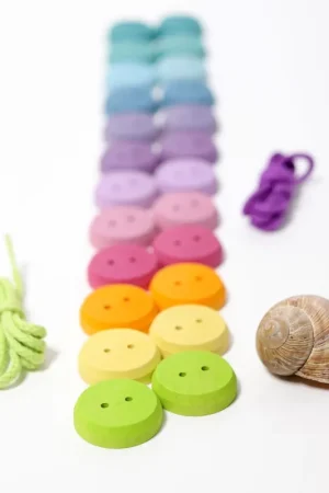 Voordeelprijs Grimms houten knopen pastel