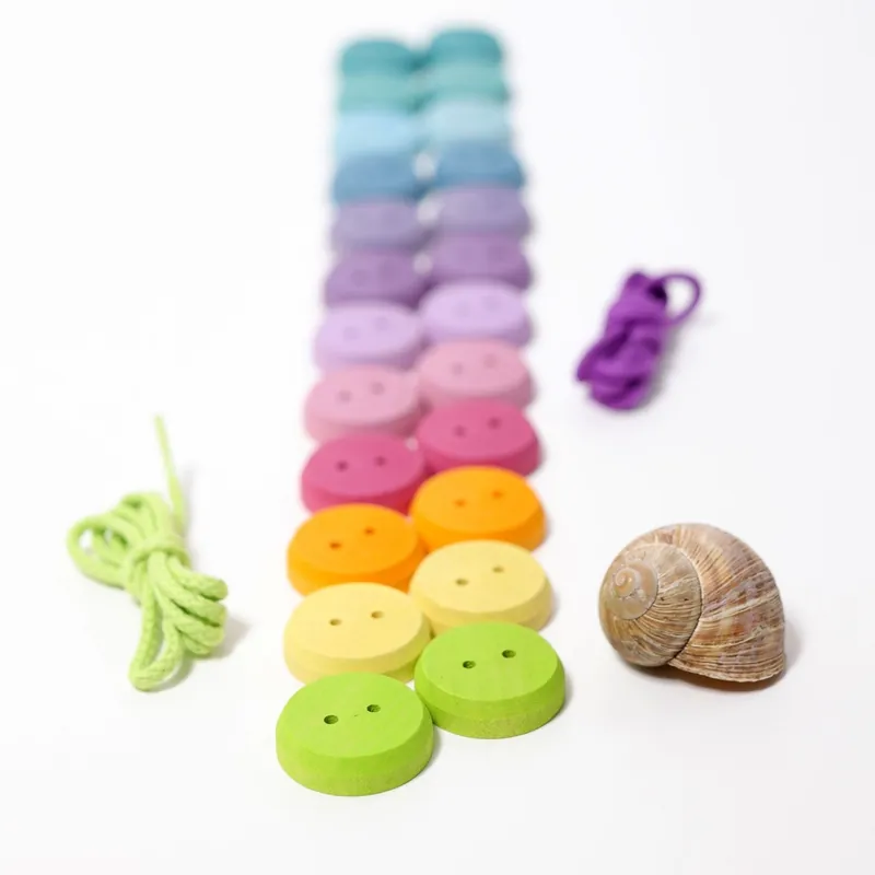 Voordeelprijs Grimms houten knopen pastel