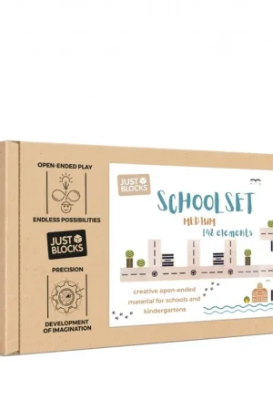 Just Blocks Schoolset medium 148 stuks Finale Uitverkoop