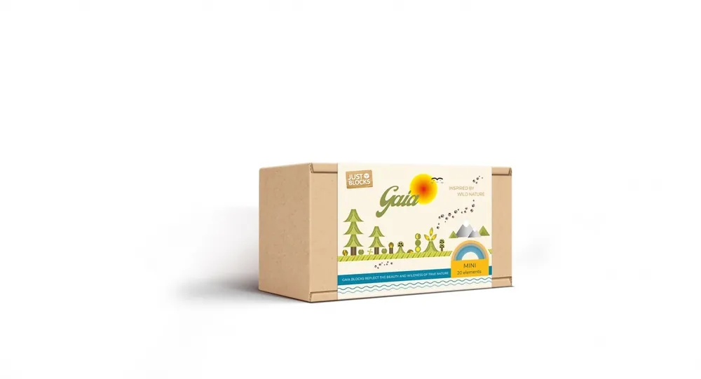 Just Blocks Gaia mini - 20 blokken 'natuur' Uitverkoop