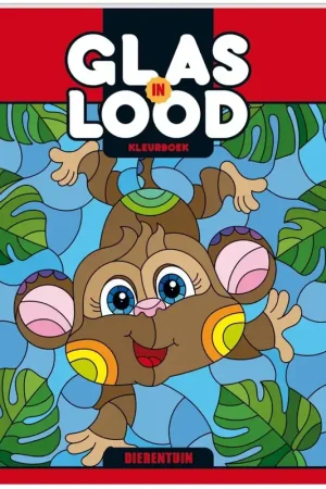 Bestseller Kleurboek - glas in lood dierentuin, vanaf 6 jaar
