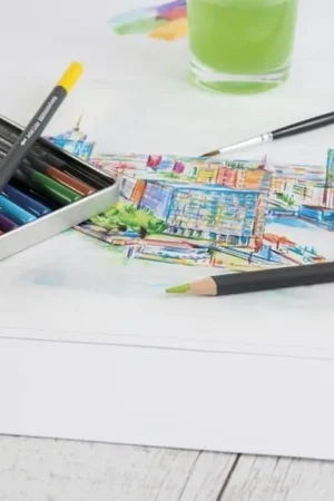 Aquarelpotloden Eberhard Faber Artist Color | 12 kleuren in blik Alleen Vandaag