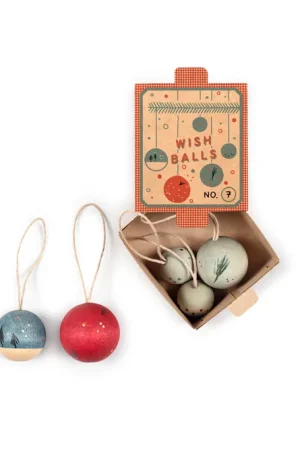 Hoge Kwaliteit Grapat Nº 7 Wish balls - houten ornamenten - kerstballen