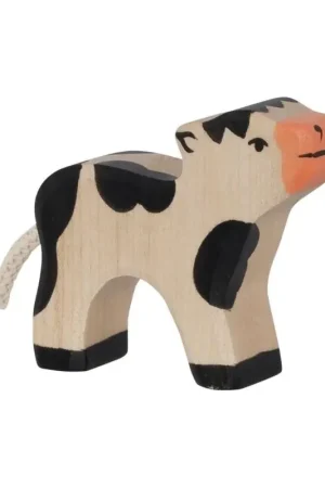 Holztiger houten kalf zwart 6 x 1,9 x 6 cm Bestseller
