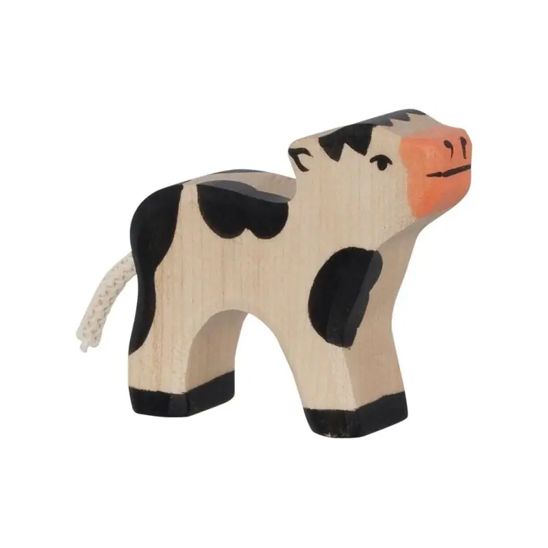 Holztiger houten kalf zwart 6 x 1,9 x 6 cm Bestseller