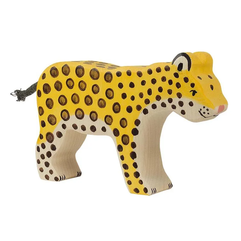 Holztiger houten luipaard 13,5 cm Gereduceerde Prijs