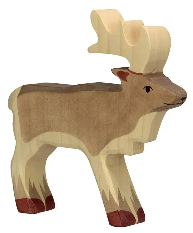 Betrouwbaar Holztiger houten rendier 14 cm