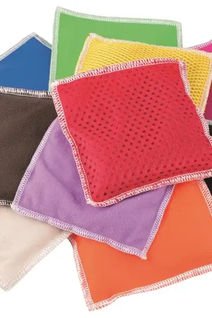 Tien graanzakjes verschillende texturen gekleurd textiel Premium