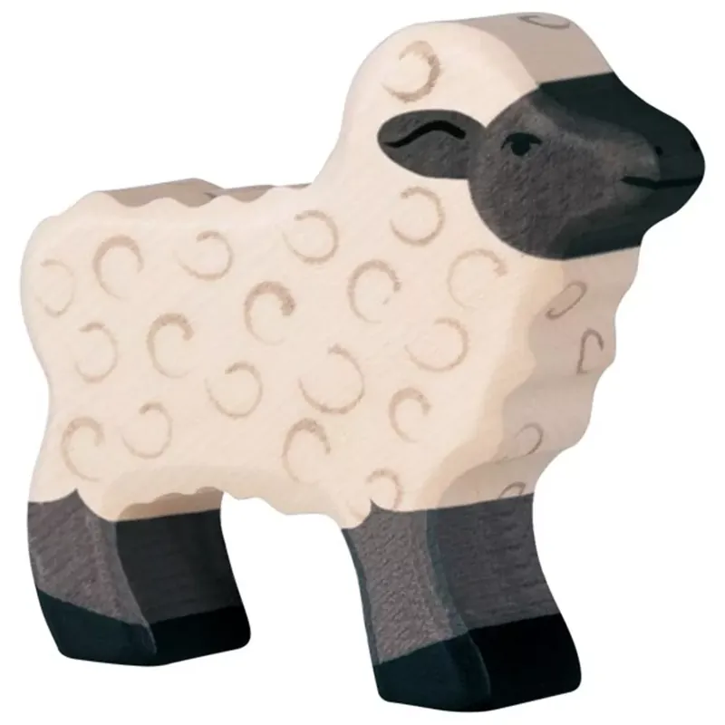 Holztiger houten lam 7 cm Favoriet