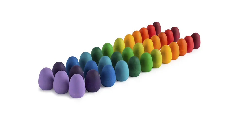 Grapat mandala regenboog eieren - 36 houten onderdelen Uitverkoop