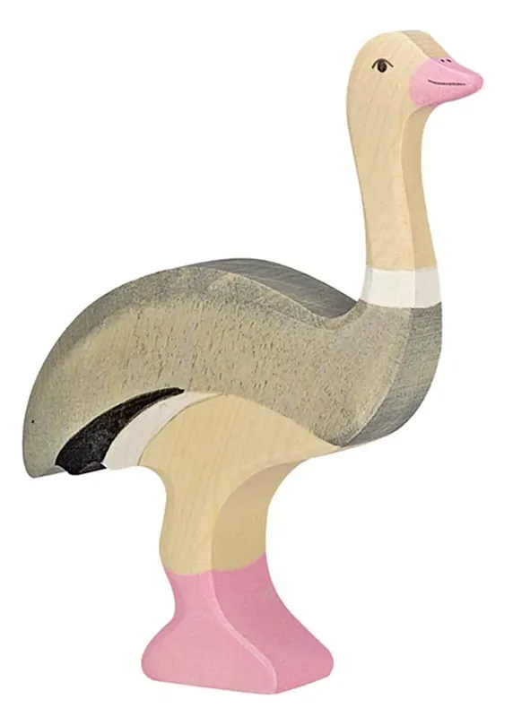 Nieuw Holztiger houten struisvogel 12 cm