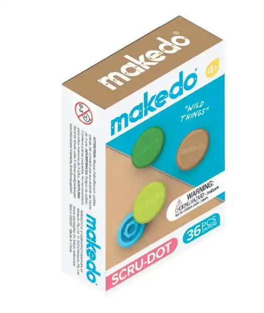 Actieprijs Makedo Doppen 36 stuks – Geelgroen Groen Bruin