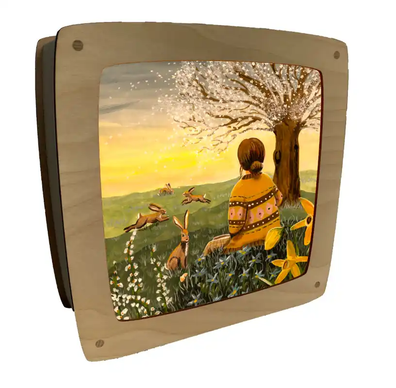 Op = Op Esther Bennink silhouet voor toverlamp - Ostara- Pasen
