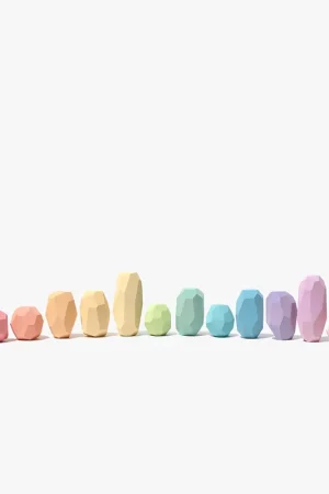 Ocamora Teniques pastel houten stapelstenen Gecertificeerd