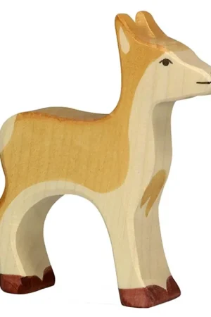 Holztiger houten hert 10 cm Merkproduct