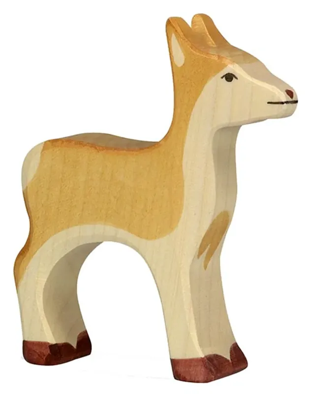 Holztiger houten hert 10 cm Merkproduct