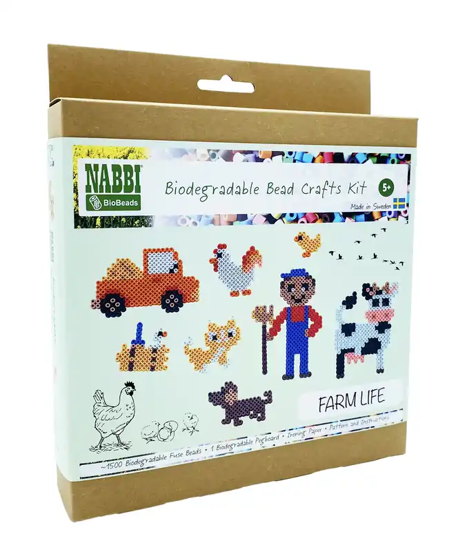 Nu Kopen NABBI® Biobeads strijkkralen boerderij, vanaf 4 jaar