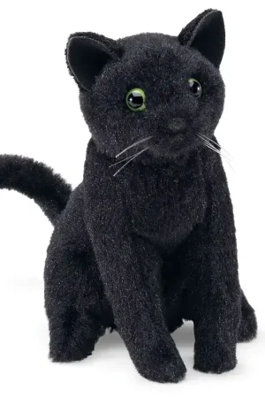 Hete Deal Folkmanis vingerpopje zwarte kat