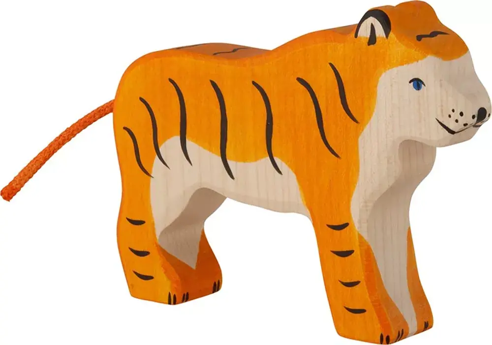 Holztiger houten tijger staand 14 cm Goedkoop
