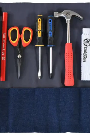 Gratis Retour Kids at Work Kindergereedschap etui - groot gevuld