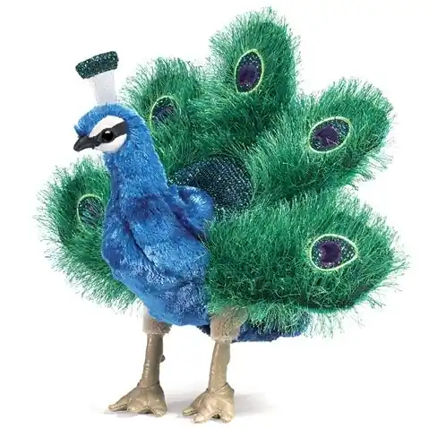 Aanbieding Folkmanis handpop kleine pauw