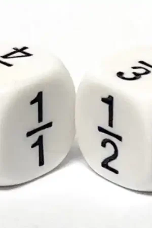 Merkproduct Koplow Games - Dobbelstenen breuken 1/1 tot 1/6 - per stuk