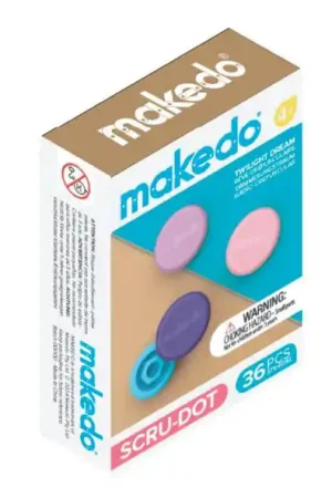 Finale Uitverkoop Makedo Doppen 36 stuks – Roze lila paars