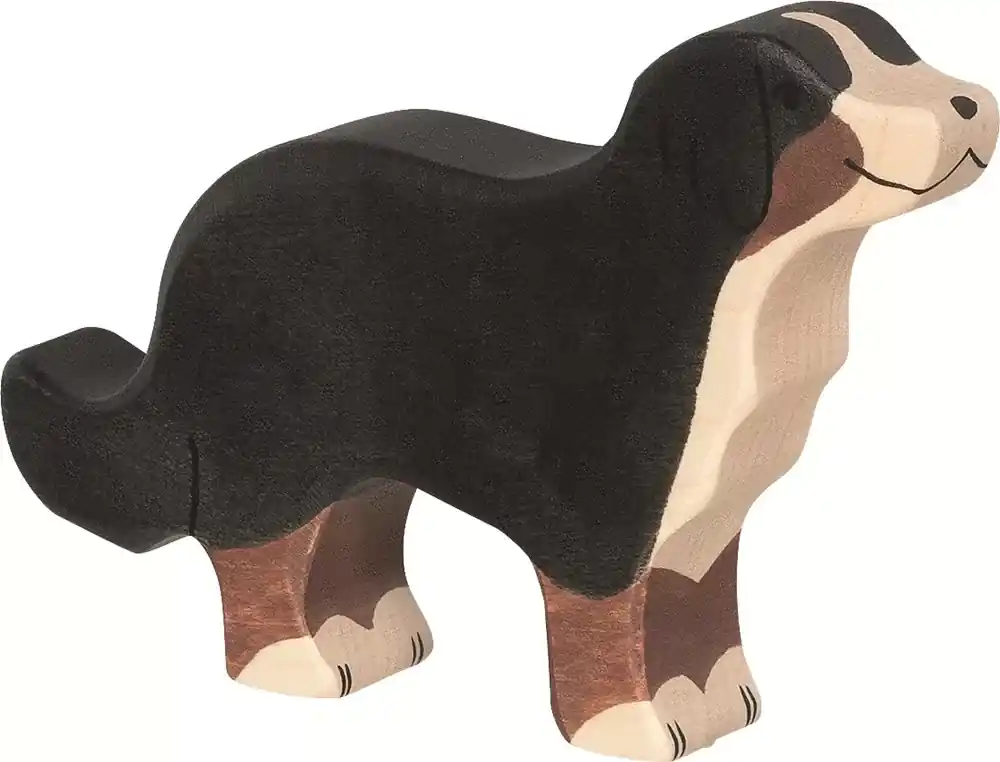 Direct Beschikbaar Holztiger houten berner sennenhond 12 cm