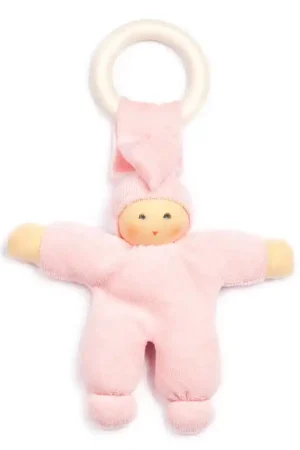 Nänchen Natur Knuffelpopje Pimpel met ring roze Laatste Versie