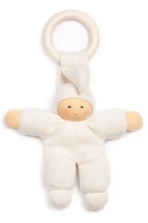 Alleen Vandaag Nänchen Natur Knuffelpopje Pimpel met ring naturel