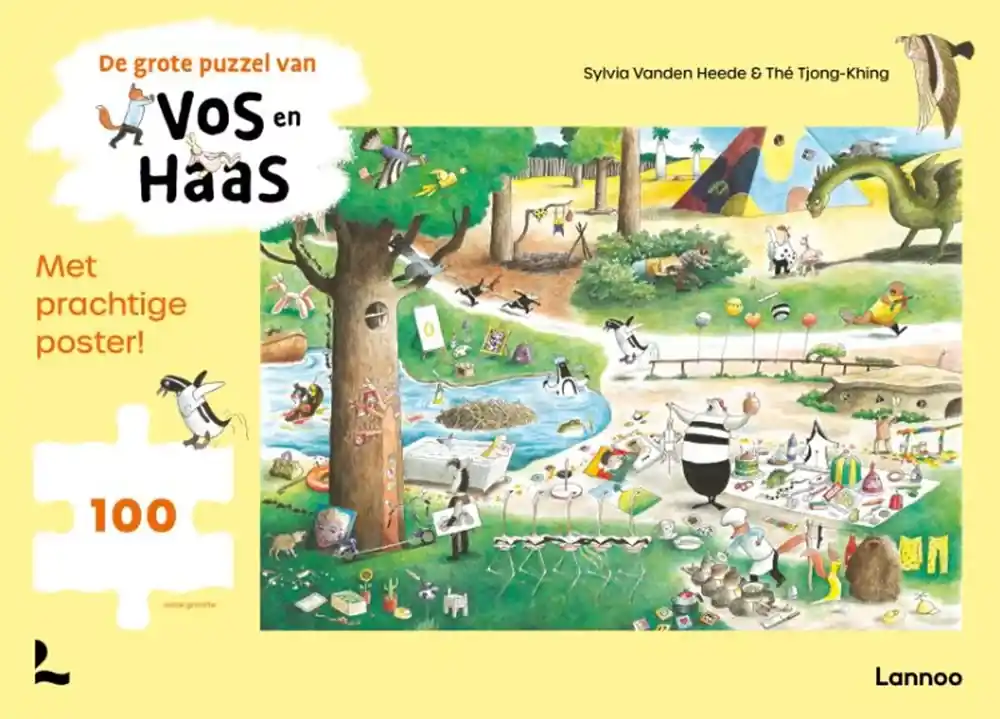 De grote puzzel van Vos en Haas - 100 stukken Gecertificeerd