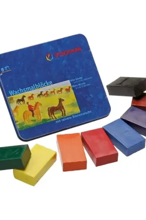 Fabrieksprijs Stockmar 8 kleuren bijenwasblokjes inclusief zwart