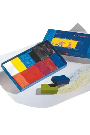 Voordeelprijs Stockmar 12 kleuren bijenwasblokjes - kartonnen etui