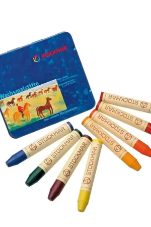 Direct Beschikbaar Stockmar 8 kleuren bijenwasstiftjes zonder zwart - Copy