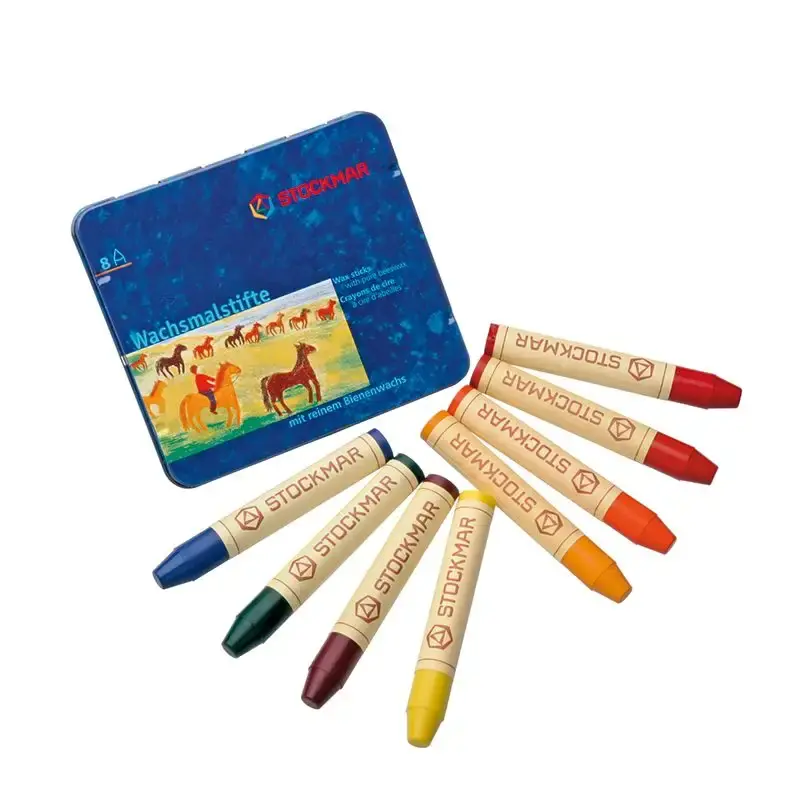 Direct Beschikbaar Stockmar 8 kleuren bijenwasstiftjes zonder zwart - Copy