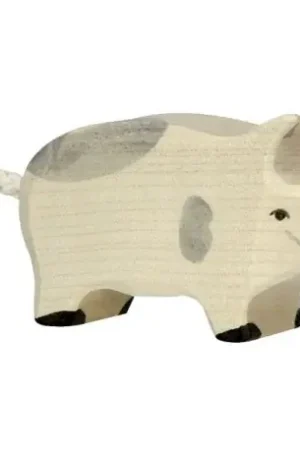 Merkproduct Holztiger houten varken gevlekt 6,5 x 1,9 x 4 cm