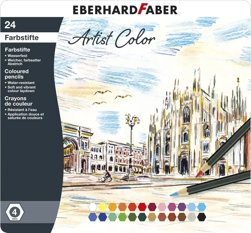 Goedkoop Kleurpotloden Eberhard Faber Artist Color | 24 kleuren in blik