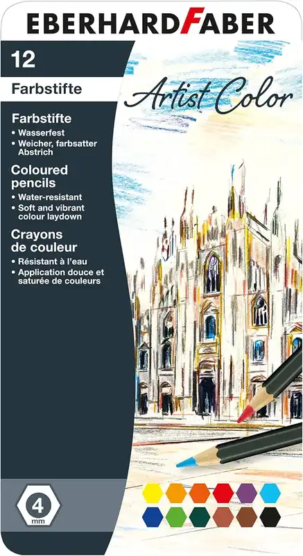Kleurpotloden Eberhard Faber Artist Color | 12 kleuren in blik Finale Uitverkoop
