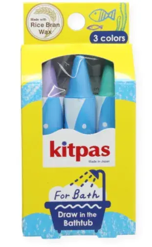 Betrouwbaar Kitpas Badkrijt vis - groen, blauw, paars