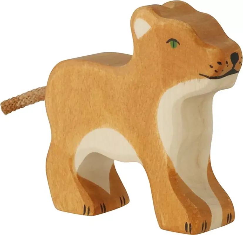 Beperkt Aanbod Holztiger houten leeuw klein staand 6 cm
