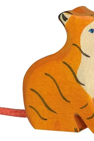 Beperkt Aanbod Holztiger houten tijger klein zittend 6 cm