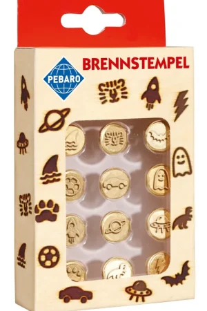 Goedkoop Pebaro houtbrandstempels tijger, UFO en dino voor de houtbrandpen