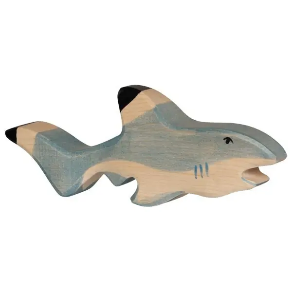 Holztiger houten haai 20 cm Snelle Levering